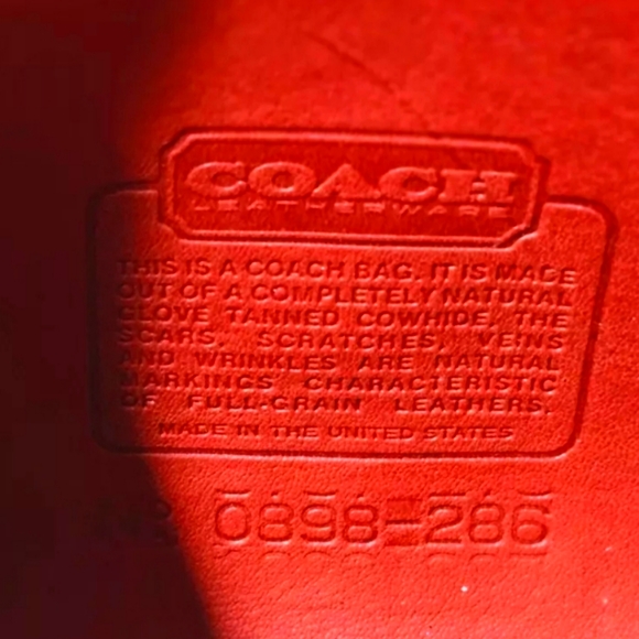 VINTAGE COACH CHRYSTIE FLAP CROSSBODY SHOULDER BAG (RED) 9892 - Picture 15 of 15